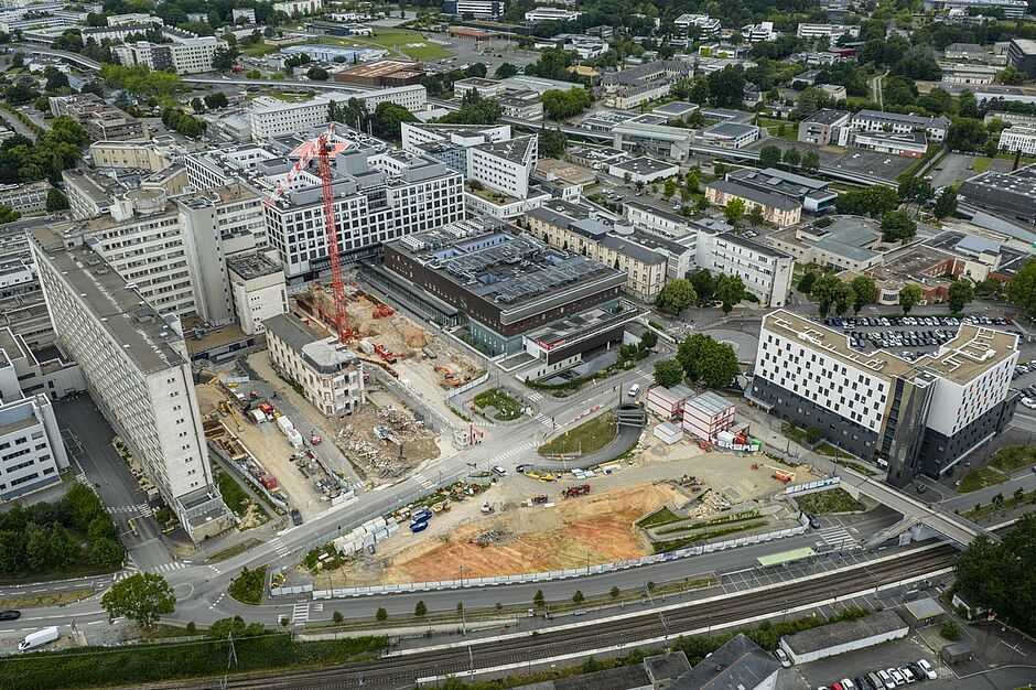 photo - vue aérienne du site de Pontchaillou