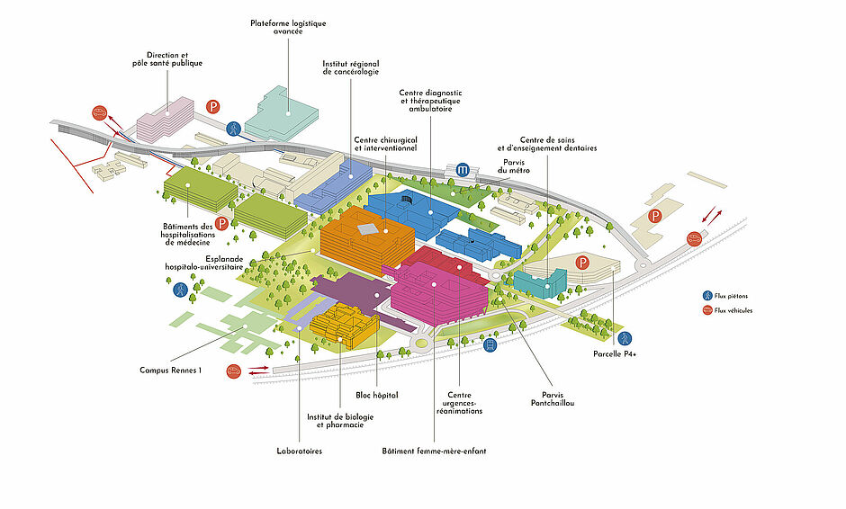 illustration - plan du #NouveauCHURennes - Agrandir l'image (fenêtre modale)